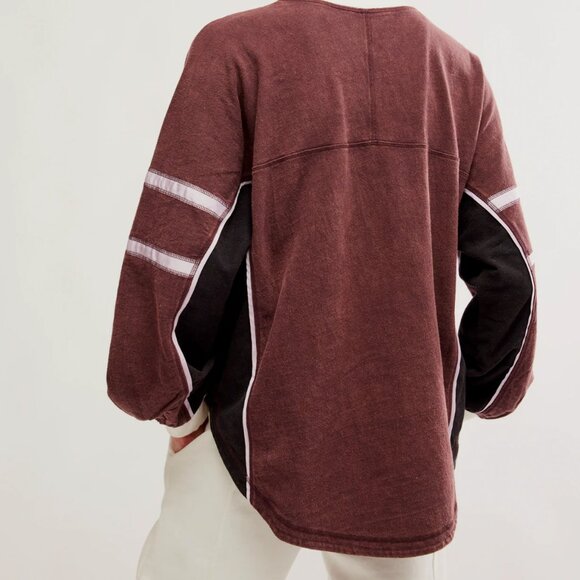 Free People Movement | Maroon Rugby Ready Layer SIZE XS - Picture 5 of 10